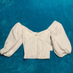 White off the shoulder blouse
